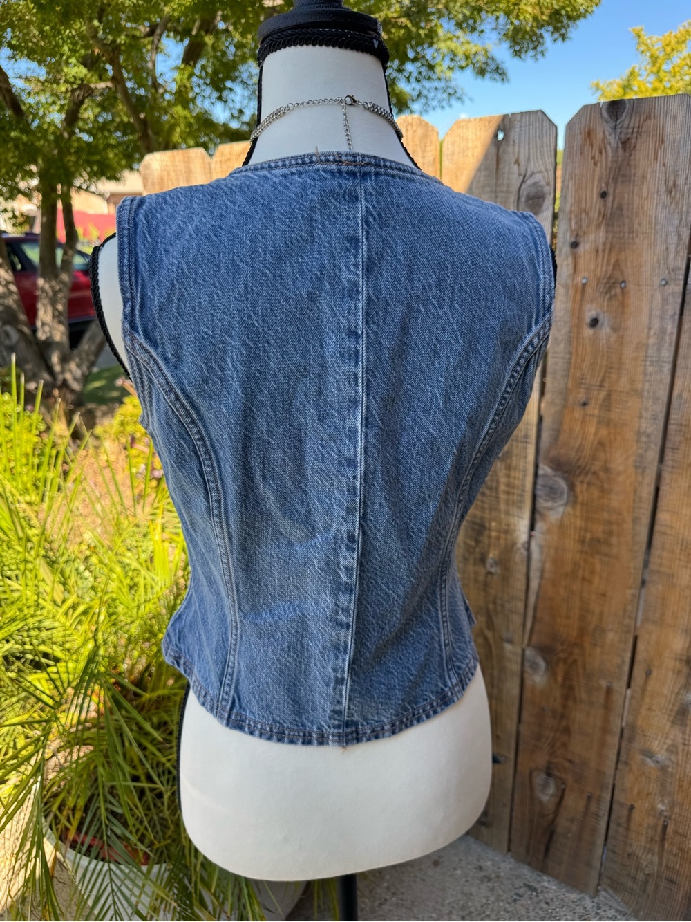 Abercrombie & Fitch Light Blue Denim Tie-Front Tank - Picture 2 of 6